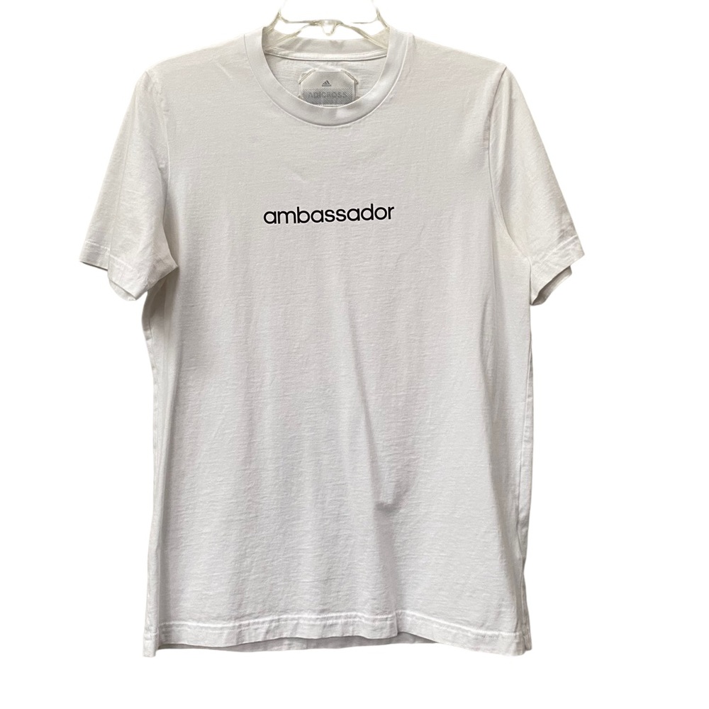 Adidas Tee Adicross Ambassador SS White Tshirt Golf Society Mens size S